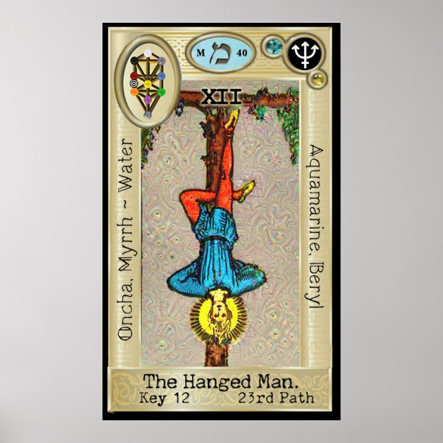 Ifdawn Deepdream Tarot Key 12 ~ Hanged Man Poster (Front)