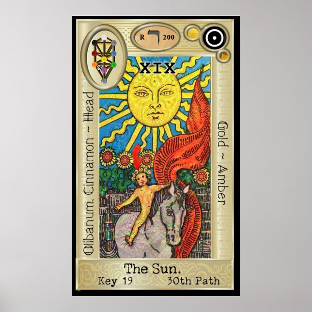 Ifdawn Deepdream Tarot Key 19 ~ The Sun Poster (Front)