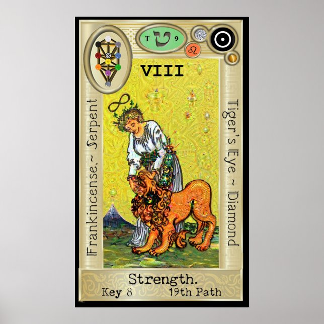 Ifdawn Deepdream Tarot Key 8 ~ Strength Poster (Front)