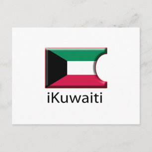 iFlag Kuwait Postcard