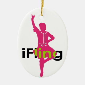 iFling Highland Dancer Ceramic Tree Decoration
