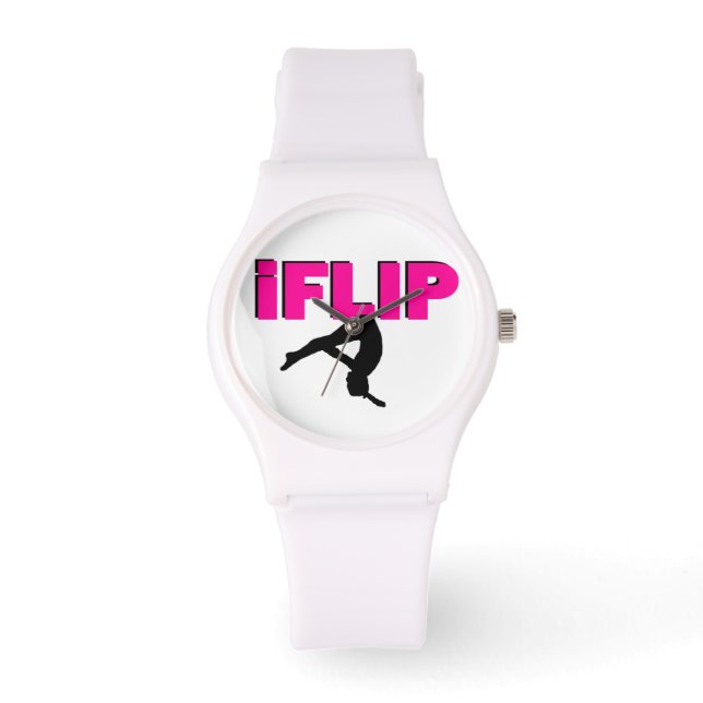 IFlip gymnastics Women's Sporty Silicon Watch (Front)