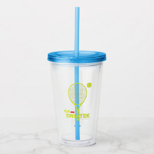 Iga Swiatek, tennis player, goat, champion Acrylic Tumbler