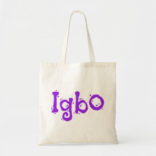 Igbo Design Purple font Tote Bag