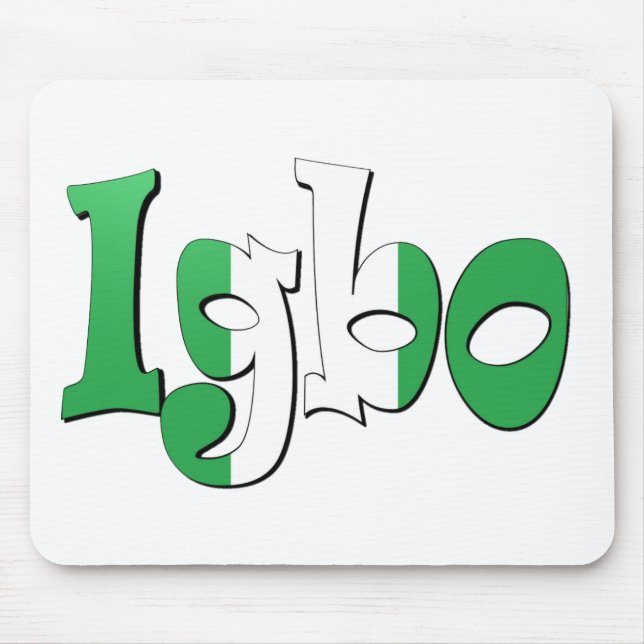 Igbo (Nigerian Flag) Mouse Mat (Front)