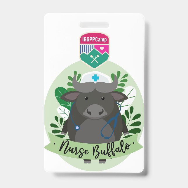 IGGPPCamp Nurse Buffalo Badge ID Badge (Front)