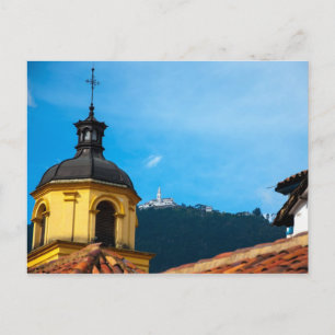 Iglesia amarilla y Monserrate Postcard