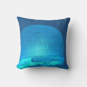 Igloo Room at Hotel de Glace, Quebec, Canada Cushion