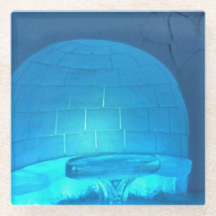 Igloo Room at Hotel de Glace, Quebec, Canada Glass Coaster