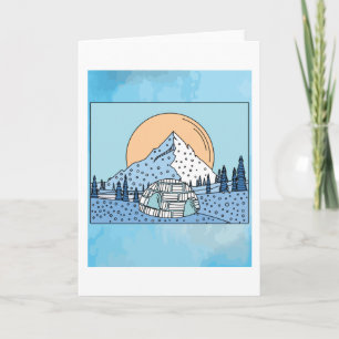 Igloo snow and ice landscape card