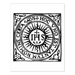 Ignatius of Loyola, Christogram  Rubber Stamp