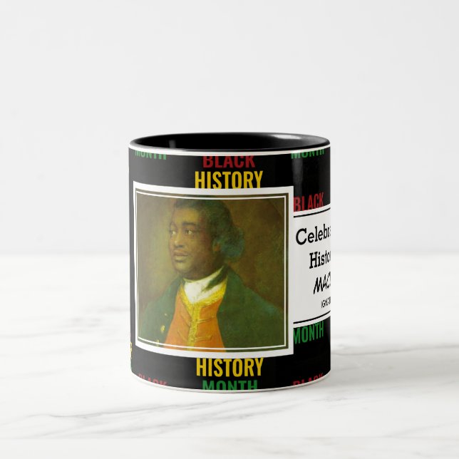 IGNATIUS SANCHO Personalised | Black History Month Two-Tone Coffee Mug (Center)
