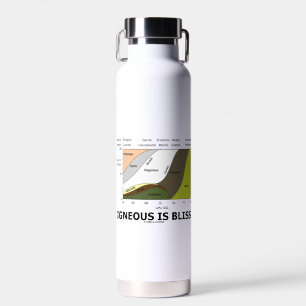 Igneous Is Bliss Silica Content Geology Humour Water Bottle