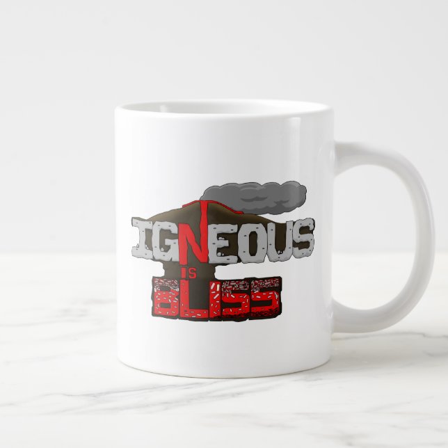 Igneous is Bliss Volcano Large Coffee Mug (Right)