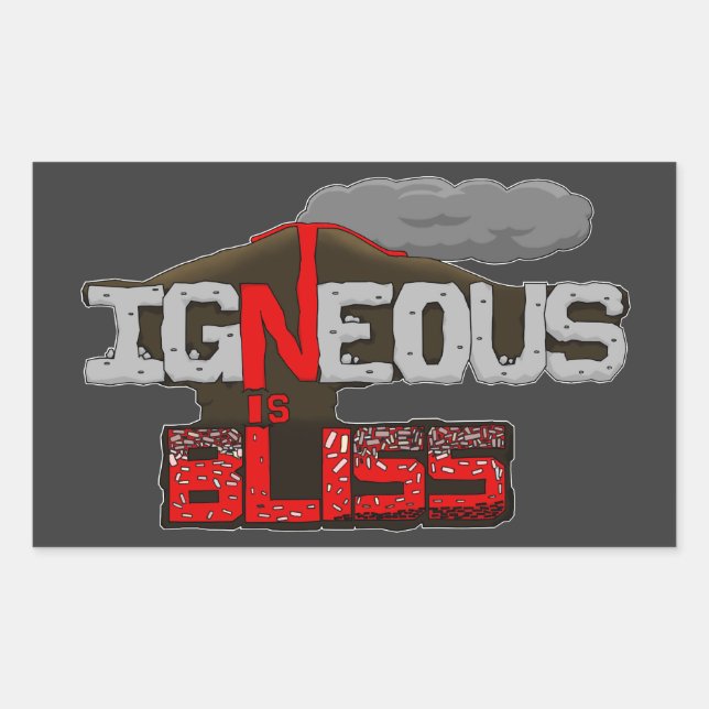 Igneous is Bliss Volcano Sticker Sheet (Front)