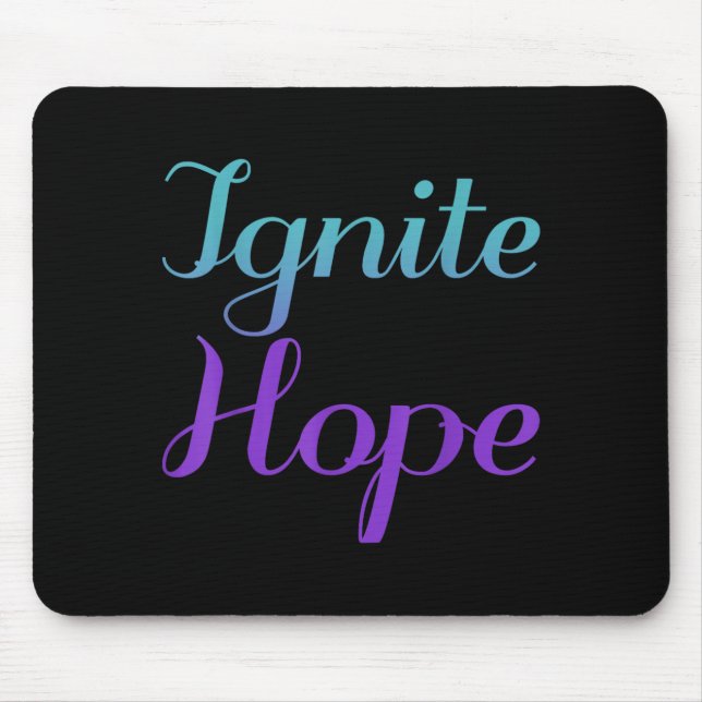 Ignite Hope Prevention Awareness Design Mouse Mat (Front)