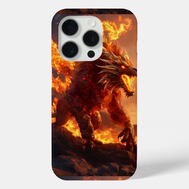 Ignite Your Style: Fire Mythical Creature Case-Mate iPhone Case (Back)
