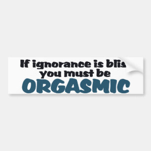 Ignorance is Bliss Bumper Sticker