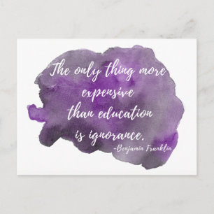 Ignorance is Expensive Postcard for the Resistance