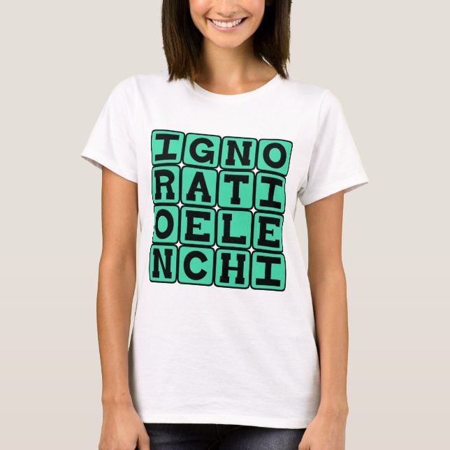 Ignoratio Elenchi, Irrelevant Conclusion Latin T-Shirt (Front)