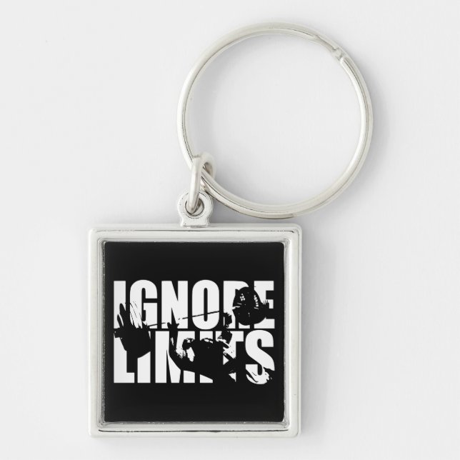 Ignore Limits - Bench Press - Workout Motivational Key Ring (Front)