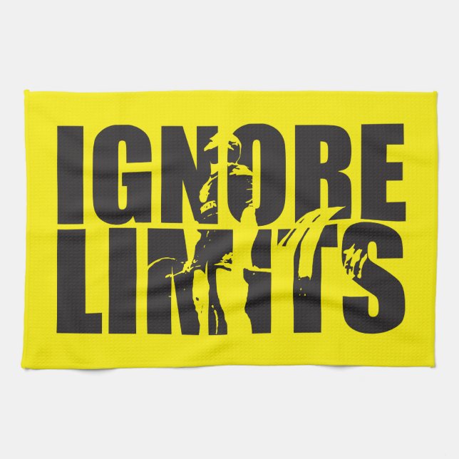 IGNORE LIMITS - Deadlift - Workout Motivational Tea Towel (Horizontal)