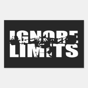 IGNORE LIMITS - Squat Leg Day Workout Motivational Rectangular Sticker