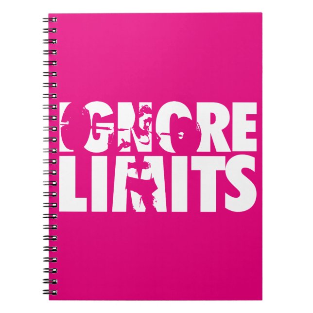 IGNORE LIMITS - Women's Weightlifting Motivational Notebook (Front)