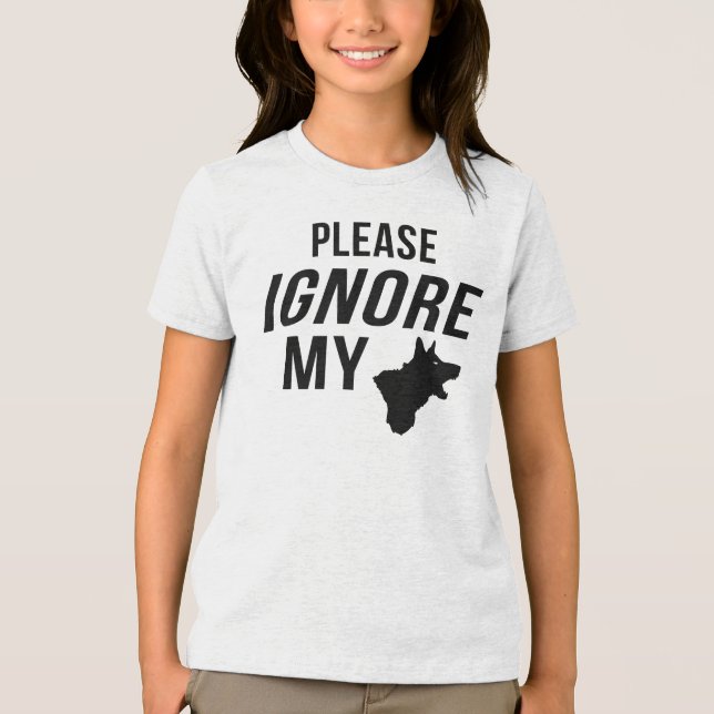 Ignore My Dog Tri-Blend Shirt (Front)