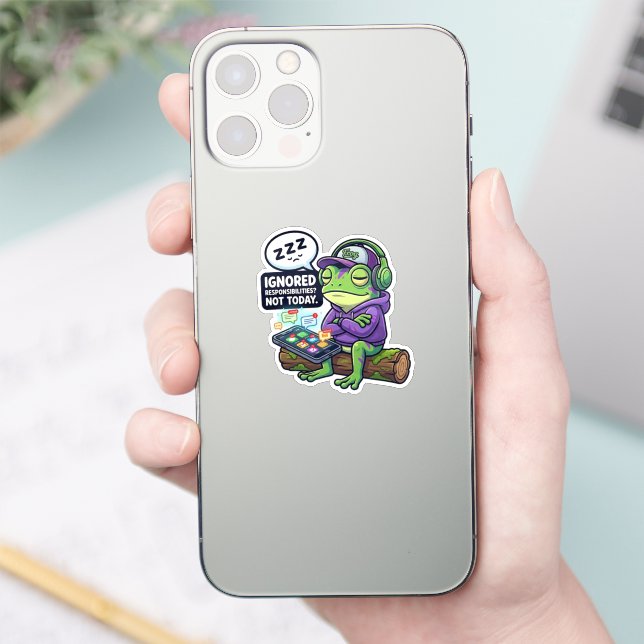 Ignoring Responsibilities Frog Sticker (Phone)