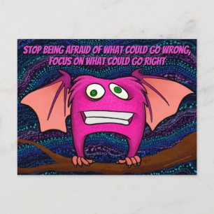 Igor the bat, w/quote postcard