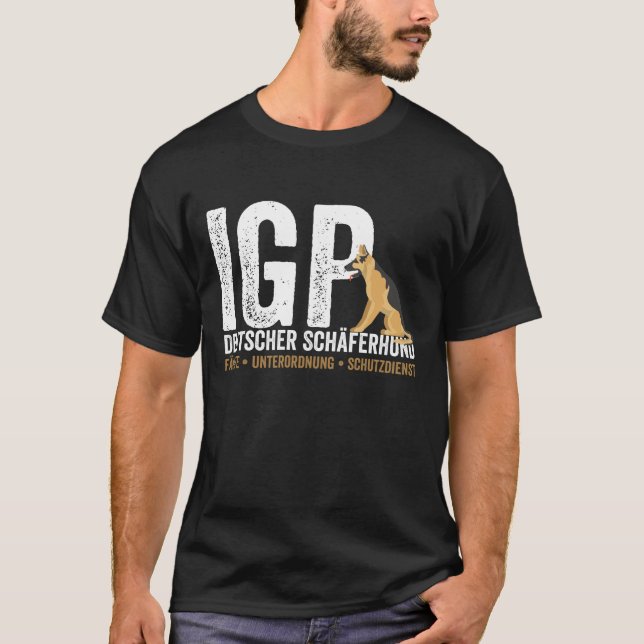 IGP Deutscher Schäferhund Fährte Unterordnung Schu T-Shirt (Front)