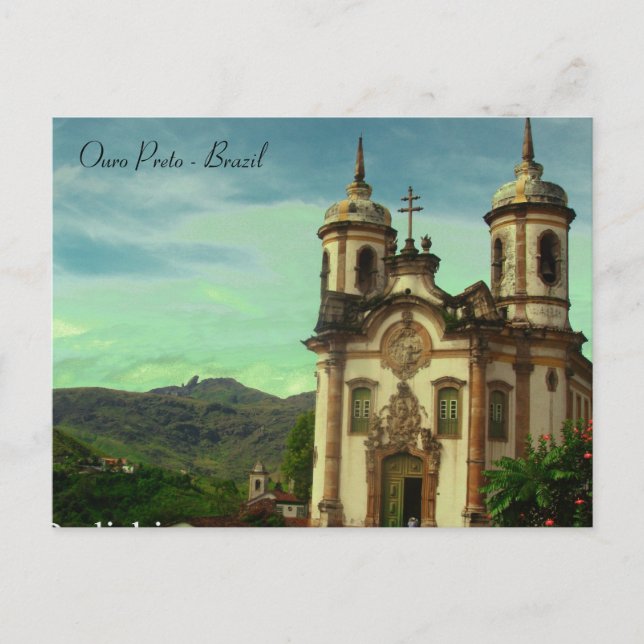 Igreja São Francisco de Assis, Ouro Preto, Brazil Postcard (Front)