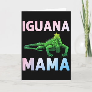 Iguana Art For Mum Girls Women Lizard Reptile Igua Card