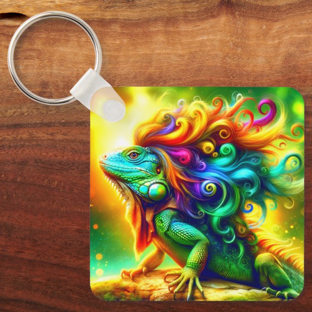 Iguana Art Key Ring (Front)