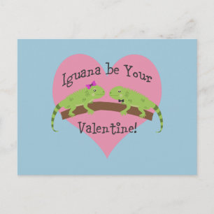 Iguana be your Valentine Holiday Postcard