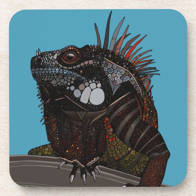 iguana blue coaster (Front)