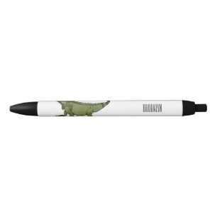 Iguana cartoon illustration black ink pen