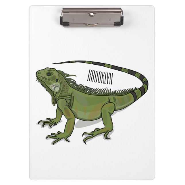 Iguana cartoon illustration  clipboard (Front)