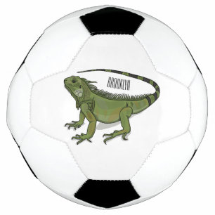 Iguana cartoon illustration  football