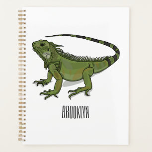 Iguana cartoon illustration planner