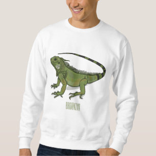 Iguana cartoon illustration sweatshirt