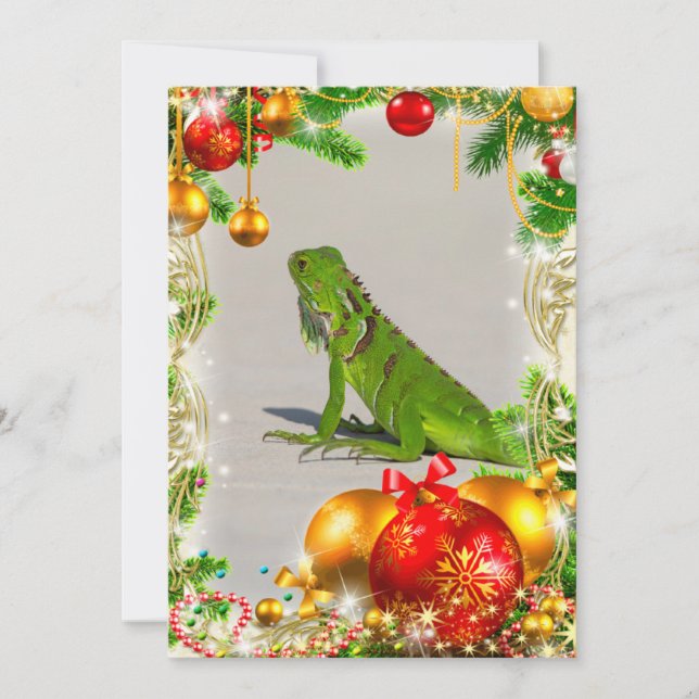 Iguana Christmas Card (Front)