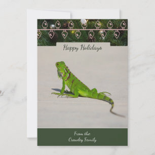 Iguana Christmas Card
