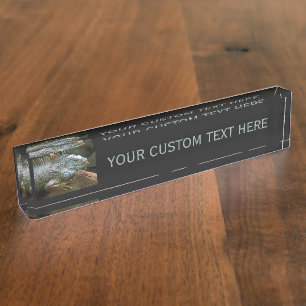 Iguana custom name plate