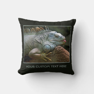 Iguana custom throw pillow