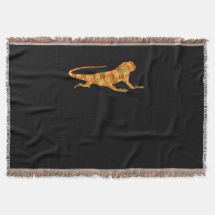 Iguana Easy Halloween Costume Lizard Animal Throw Blanket