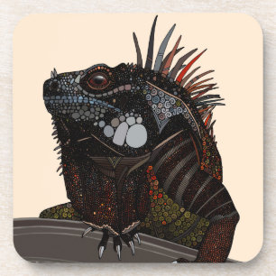iguana ecru coaster