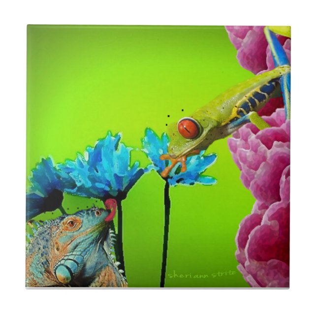 Iguana & Frog Tile (Front)