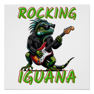 Iguana Gift Reptile Shirt Women Men Book Lov Poster